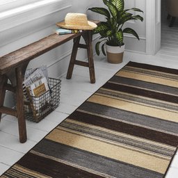 Amazon Brand – Stone & Beam Modern Striped Runner Rug, 2' 6