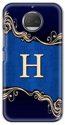 Amazon Brand - Solimo Designer Blue Pattern Alphabet-H 3D Printed Hard Back Case Mobile Cover for Motorola Moto G5S Plus