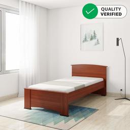 Amazon Brand - Solimo Antares Engineered Wood Single Bed (Caramel Mahogany Finish)