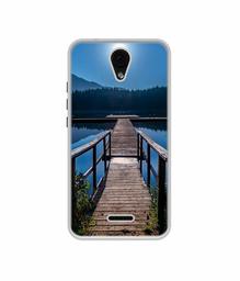 Amazon Brand - Solimo Designer Wooden Beach UV Printed Soft Back Case Mobile Cover for Micromax Yu Yunique 2