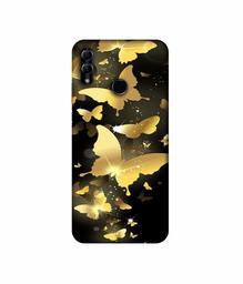 Amazon Brand - Solimo Designer Golden Butterfly Pattern 3D Printed Hard Back Case Mobile Cover for Honor 10 Lite