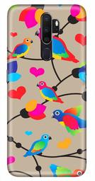 Amazon Brand - Solimo Designer Birds Patterns Design 3D Printed Hard Back Case Mobile Cover for Oppo A9 (2020)