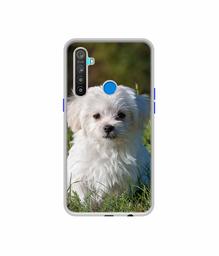 Amazon Brand - Solimo Designer White Dog UV Printed Soft Back Case Mobile Cover for Realme 5 / Realme 5s / Realme 5i