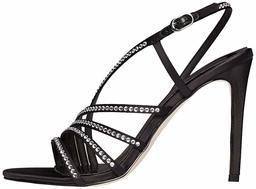 Amazon Brand - find. Assymetric Embellished Sandal Open Toe, Black, US 5