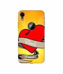 Amazon Brand - Solimo Designer Dad's Princess 3D Printed Hard Back Case Mobile Cover for Apple iPhone XR (Logo Cut)