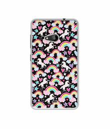 Amazon Brand - Solimo Designer Unicorn Texture UV Printed Soft Back Case Mobile Cover for Microsoft Lumia 535