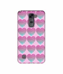 Amazon Brand - Solimo Designer Sparkle Heart Texture 3D Printed Hard Back Case Mobile Cover for LG Stylus 2