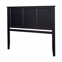 Amazon Brand – Ravenna Home Solid Pine Flat-Topped Headboard - King, 80.9 Inch, Black