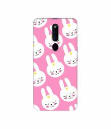 Amazon Brand - Solimo Designer Rabbit Pattern 3D Printed Hard Back Case Mobile Cover for Oppo F11 Pro