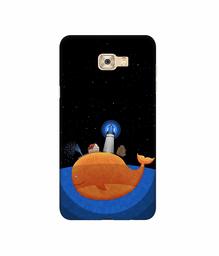 Amazon Brand - Solimo Designer Whale 3D Printed Hard Back Case Mobile Cover for Samsung Galaxy C7 Pro