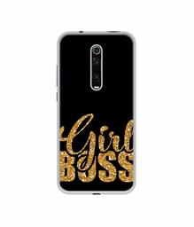 Amazon Brand - Solimo Designer Sparkle Girl Boss UV Printed Soft Back Case Mobile Cover for Mi K20 / Mi K20 Pro