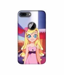 Amazon Brand - Solimo Designer Small Princess Vector 3D Printed Hard Back Case Mobile Cover for Apple iPhone 8 Plus (with Logo Cut)