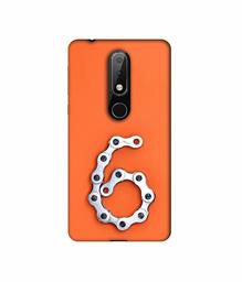 Amazon Brand - Solimo Designer Number Six 3D Printed Hard Back Case Mobile Cover for Nokia 6.1 Plus