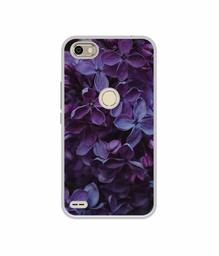 Amazon Brand - Solimo Designer Purple Flowers UV Printed Soft Back Case Mobile Cover for Itel S21