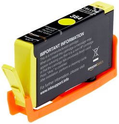 AmazonBasics Cartouche d’encre reconditionnée de rechange pour HP 364 (Jaune)