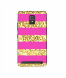 Amazon Brand - Solimo Designer Golden Stripes 3D Printed Hard Back Case Mobile Cover for Lenovo A6600