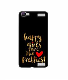 Amazon Brand - Solimo Designer Happy Girls are The Prettiest 3D Printed Hard Back Case Mobile Cover for Vivo V1 Max