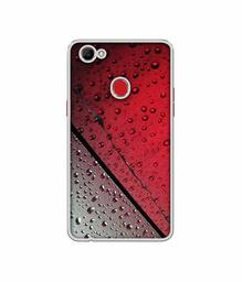 Amazon Brand - Solimo Designer Water Drop On Glass UV Printed Soft Back Case Mobile Cover for Oppo F7