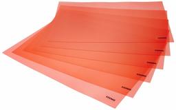 Amazon Brand - Solimo PVC Fridge Multipurpose Mat, Set of 6, Red