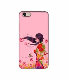 Amazon Brand - Solimo Designer Lady Vector Pattern 3D Printed Hard Back Case Mobile Cover for Vivo Y53