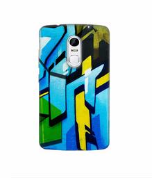 Amazon Brand - Solimo Designer Blue and Yellow Texture 3D Printed Hard Back Case Mobile Cover for Lenovo Vibe X3