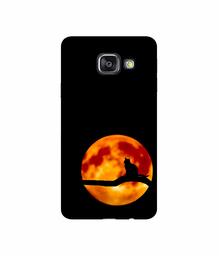 Amazon Brand - Solimo Designer Dark Black Cat 3D Printed Hard Back Case Mobile Cover for Samsung Galaxy A3 (2016)