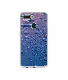 Amazon Brand - Solimo Designer Water Drops UV Printed Soft Back Case Mobile Cover for Oppo A7