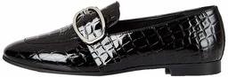 find. Amazon Brand Large Buckle Leather Loafer Black, US 6.5