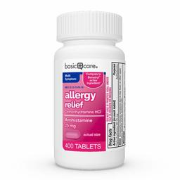 Amazon Basic Care Allergy Relief, Diphenhydramine HCl Tablets 25 mg, Antihistamine, 400 Count