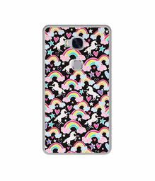 Amazon Brand - Solimo Designer Unicorn Texture UV Printed Soft Back Case Mobile Cover for Huawei Honor 5X