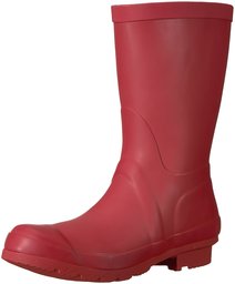 Amazon Brand - 206 Collective Women's Linden Mid Rain Boot, Burgundy, 7 B US