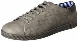 Amazon Brand - House & Shields Men's M.Grey/Black PU Sneakers-9 UK (43 EU) (10 US) (AZ-HS-003)