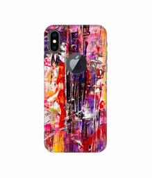 Amazon Brand - Solimo Designer Mashup of Multicolor 3D Printed Hard Back Case Mobile Cover for Apple iPhone Xs Max (Logo Cut)