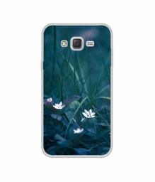 Amazon Brand - Solimo Designer White Flower UV Printed Soft Back Case Mobile Cover for Samsung Galaxy J5