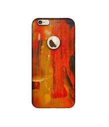 Amazon Brand - Solimo Designer Orange Canvas 3D Printed Hard Back Case Mobile Cover for Apple iPhone 6 / 6S (Logo Cut)