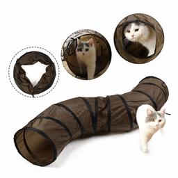 Eono Essentials Gato Túnel Forma Plegable en Forma de S con Orificios Agujeros Gatito Jugar Juguete Tubo para Kitty Conejo Perrito Hurón