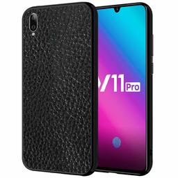 Amazon Brand - Solimo Designer Leather Texture Printed Hard Back Case Mobile Cover forVivo V11 Pro (D225)