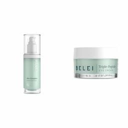 Belei Bio-Complex Moisturizer for Dry Skin, Fragrance Free, Paraben Free, 2 Fluid Ounce (60 mL) & Triple-Peptide Eye Cream, Fragrance Free, Paraben Free, 0.5 Fluid Ounce (15 mL)