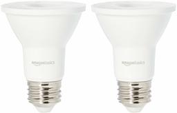 AmazonBasics 50 Watt 15,000 Hours Dimmable 425 Lumens LED Light Bulb - Pack of 2, Daylight (Renewed)