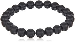 stretch smooth round 8mm black onyx 7.5