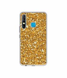 Amazon Brand - Solimo Designer Golden Sparkle UV Printed Soft Back Case Mobile Cover for Infinix Hot 8