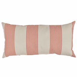 Amazon Brand – Stone & Beam Casual Outdoor Stripe Throw Pillow - 24 x 12 Inch, Coral