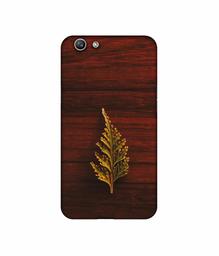 Amazon Brand - Solimo Designer Leaf on Wood UV Printed Soft Back Case Mobile Cover for Oppo F1S