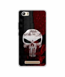 Amazon Brand - Solimo Designer Punisher Skull UV Printed Soft Back Case Mobile Cover for Gionee Marathon M5 lite