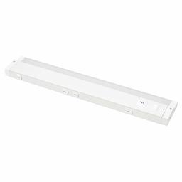 AmazonBasics 3-Color Temperature Level and 3-Section Dimming LED Cabinet Light, Linkable, Direct Wire, White Finish, 18-Inch