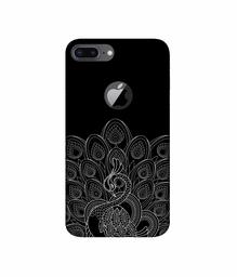 Amazon Brand - Solimo Designer Peacock Pattern 3D Printed Hard Back Case Mobile Cover for Apple iPhone 8 Plus (with Logo Cut)