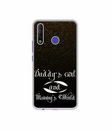 Amazon Brand - Solimo Designer Daddy's Girl and Mummy World UV Printed Soft Back Case Mobile Cover for Tecno Camon 12 Air