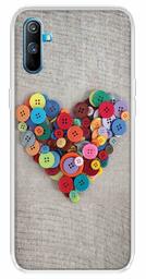 Amazon Brand - Solimo Designer Multicolor Button Heart Pattern Printed Soft Back Case Mobile Cover for Realme C3