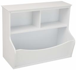 AmazonBasics Children's Multi-Functional Bookcase and Toy Storage Bin - White (Renewed)