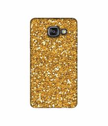 Amazon Brand - Solimo Designer Golden Sparkle 3D Printed Hard Back Case Mobile Cover for Samsung Galaxy A3 (2016)